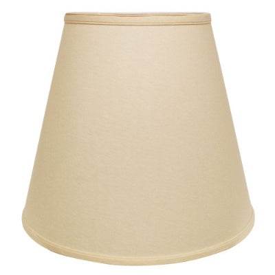 Extra Deep Empire Hardback Lampshade With Washer Fitter, Beige Color Fabric Lampshade For Table Lamps, Natural Linen, 9 Top X 16 Bottom X 14 Height - EX-STOCK Canada