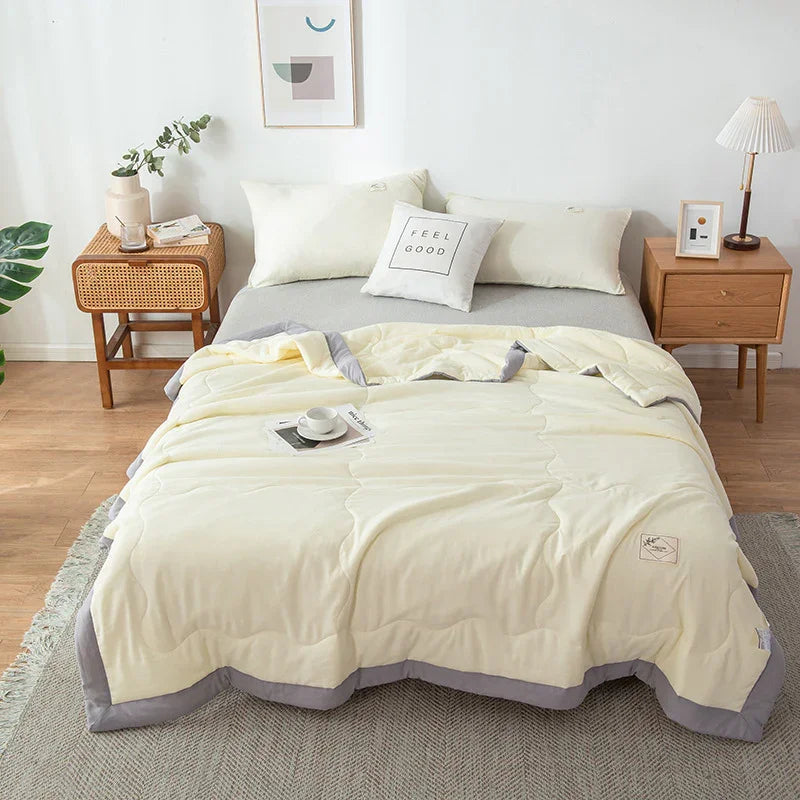 Pure Color Washed Cotton Summer Air Conditioning Duvet EX-STOCK Canada