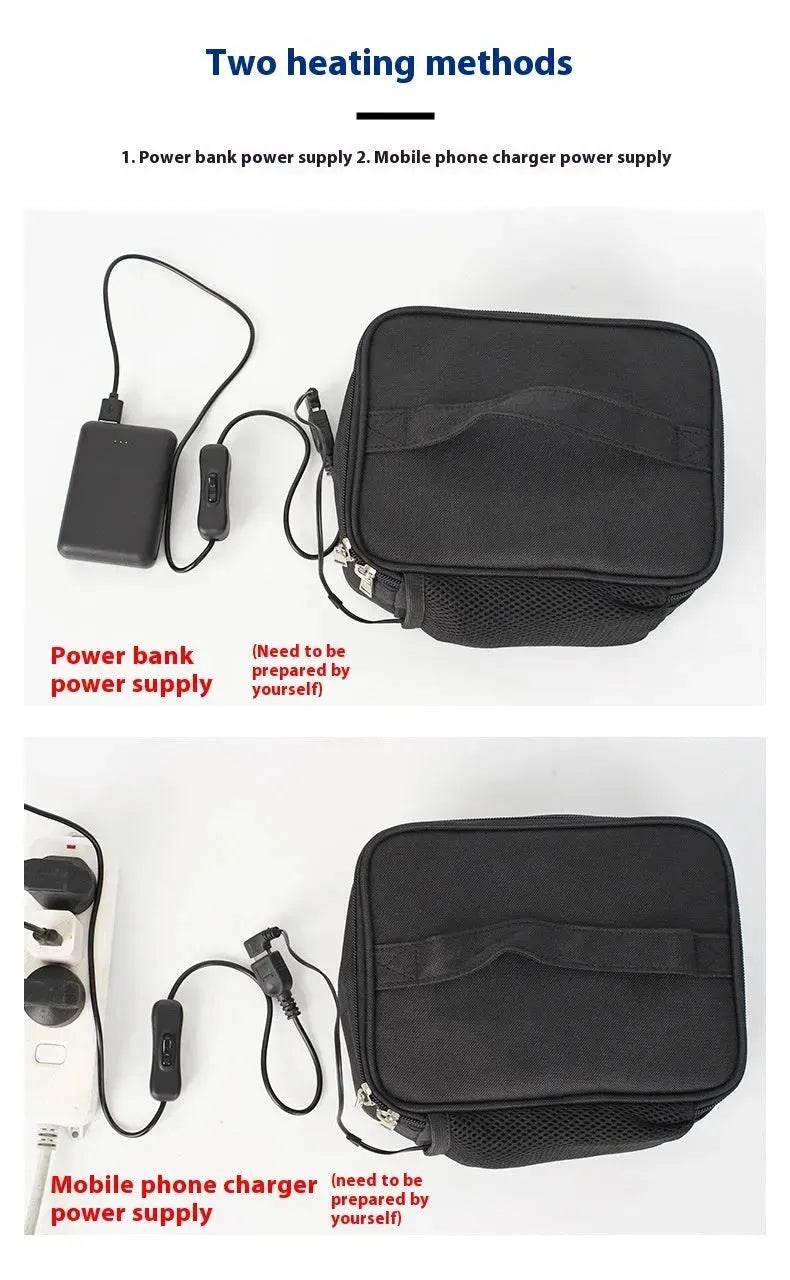 USB Heating Lunch Outdoor Bento Thermal Bag Convenient And Easy To Carry - EX-STOCK Canada