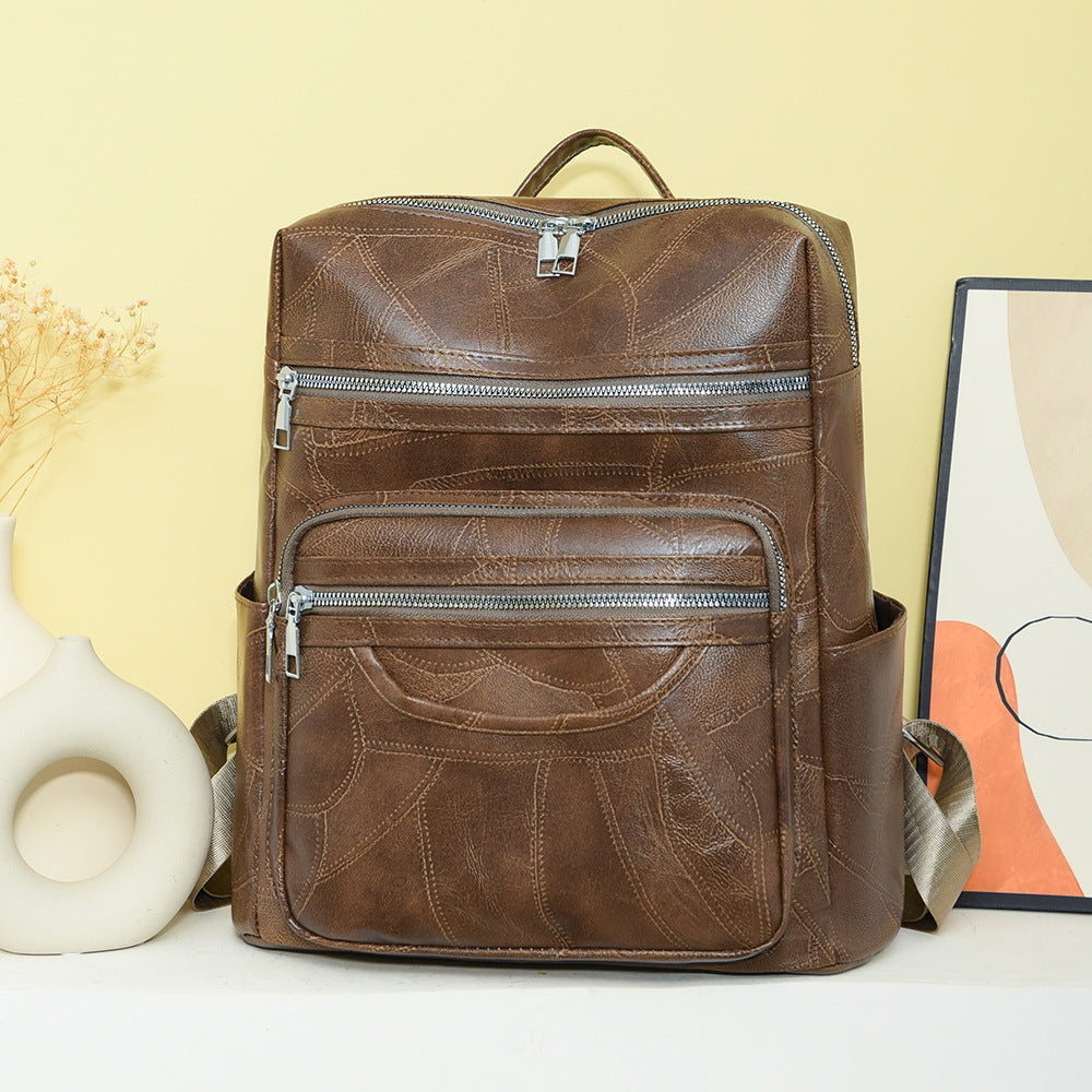 Women's Backpack PU Soft Leather Large Capacity EX-STOCK
