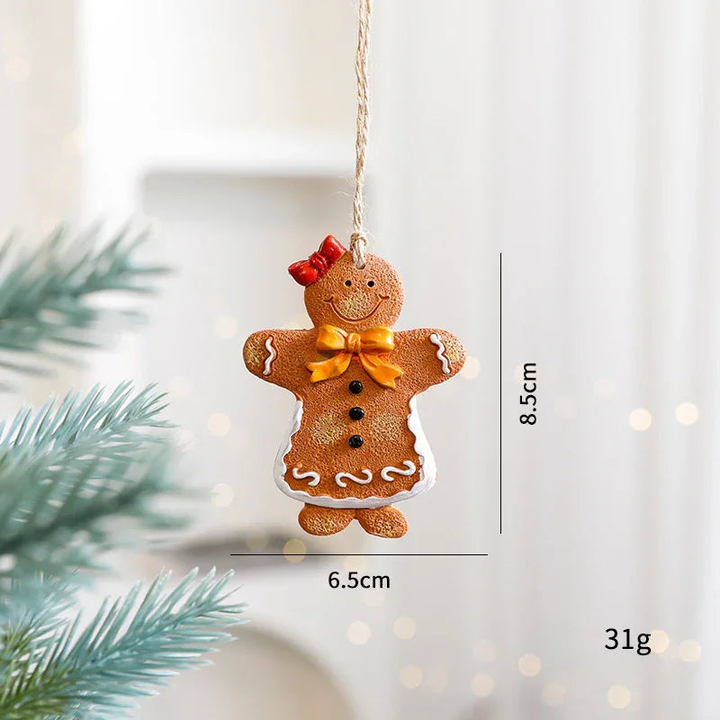 Christmas Decorations Elderly Snowman Gingerbread Man Small Pendant EX-STOCK Canada