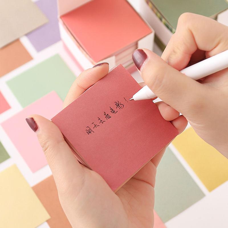 Solid Color Sticky Note Wallet Base Non-sticky Post-it Notes