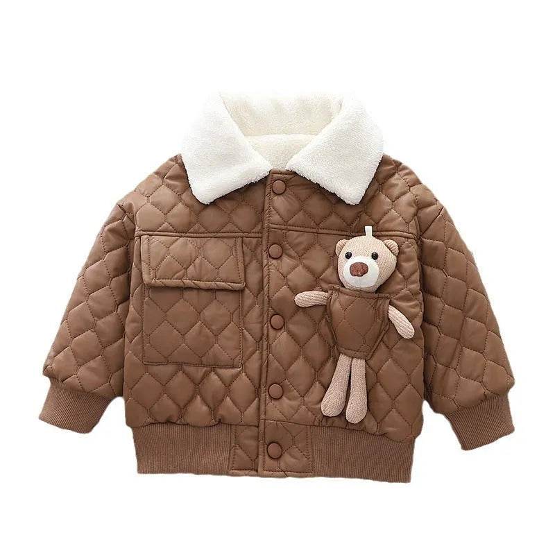 Boys' Thick Leather Coat Lapel Long-sleeved Jacket - EX-STOCK Canada