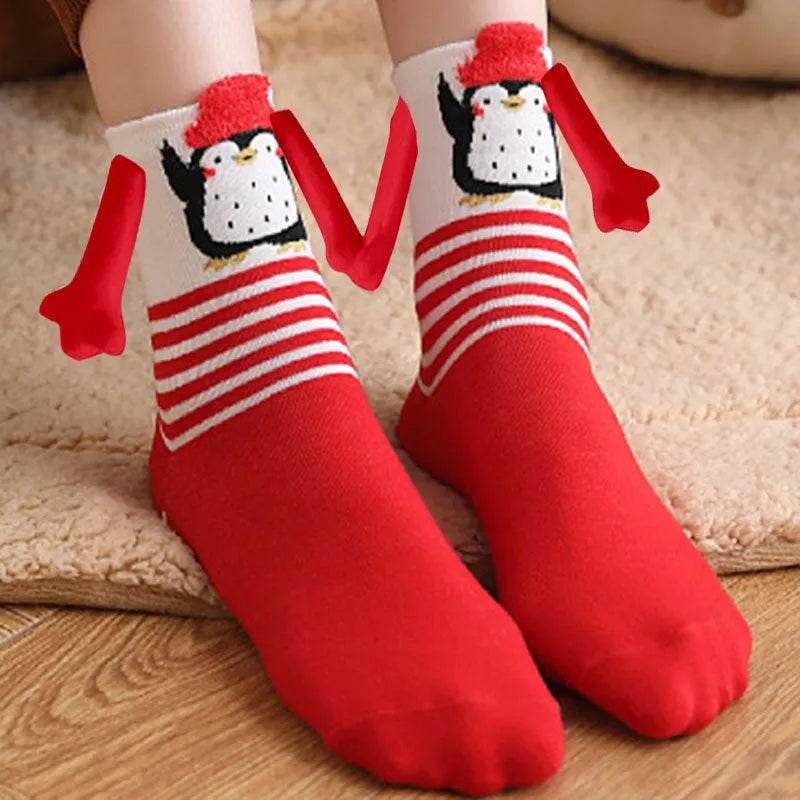 Hand Holding Couple Magnetic Handle Christmas Stockings - EX-STOCK Canada