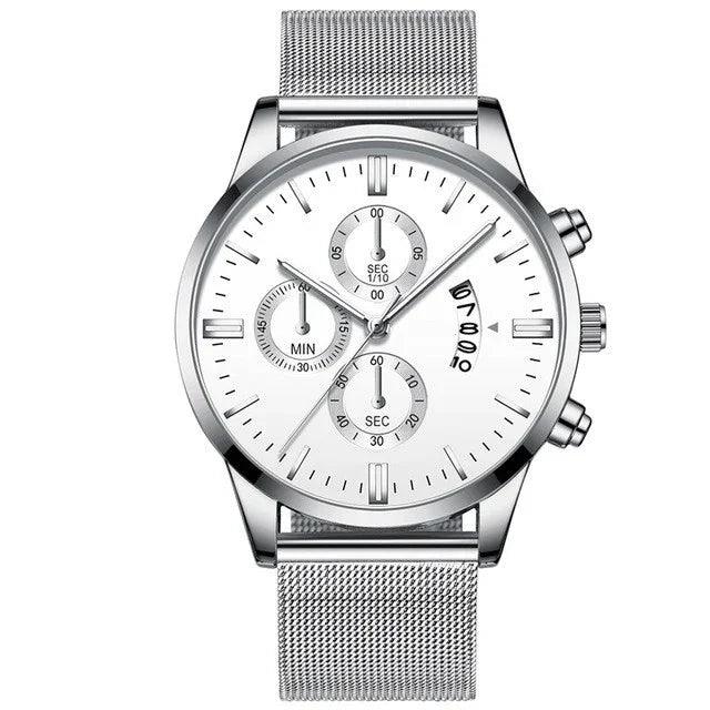 Mens Business Luxury Watches For Men Mesh Band Quartz Watch EX-STOCK Canada