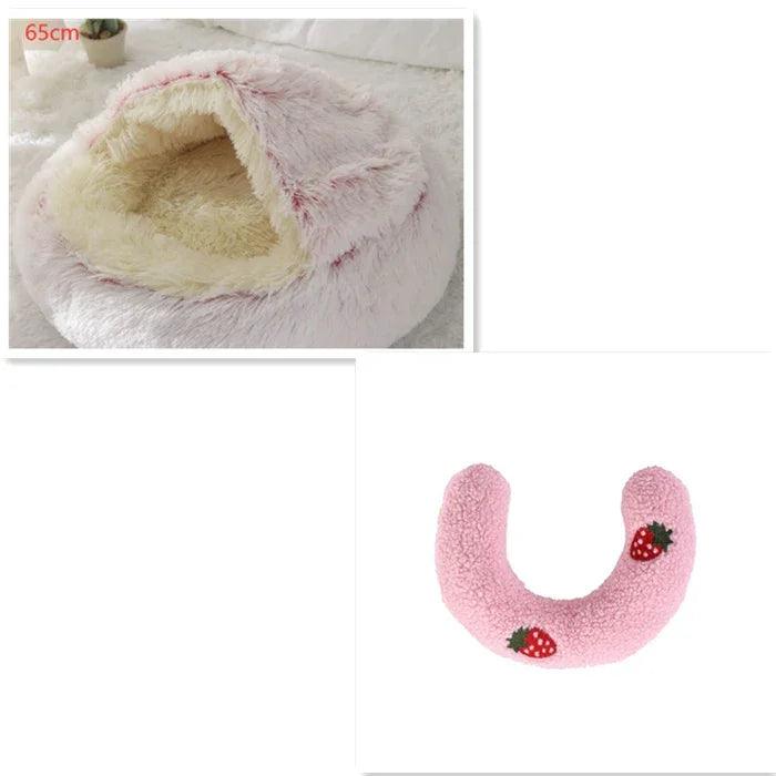 2 In 1 Dog And Cat Bed Pet Winter Bed Round Plush Warm Bed House Soft Long Plush Pets Bed Pet Products EX-STOCK Canada