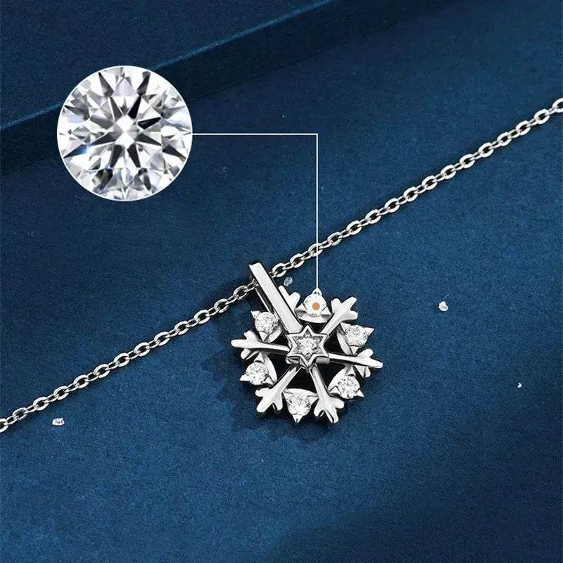 Luxury Rhinestone Christmas Snowflakes Necklace Gift for women - EX-STOCK Canada