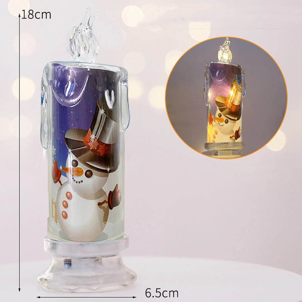 Christmas Transparent Electronic Flameless Candles Decorative Gifts - EX-STOCK Canada