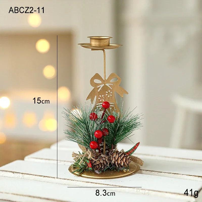 Bougeoir de Noël en fer forgé doré pour décoration de fenêtreEX-STOCK Canada