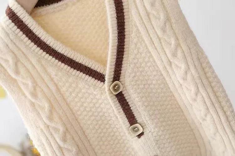 Children Knitted Chunky Sweater Outwear Vest kids - EX-STOCK Canada
