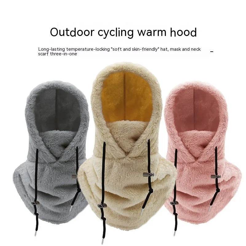 Winter Outdoors Cycling Sports Wind-proof Cap Cold Protection Thick fleece Hood Hat Balaclava - EX-STOCK CANADA