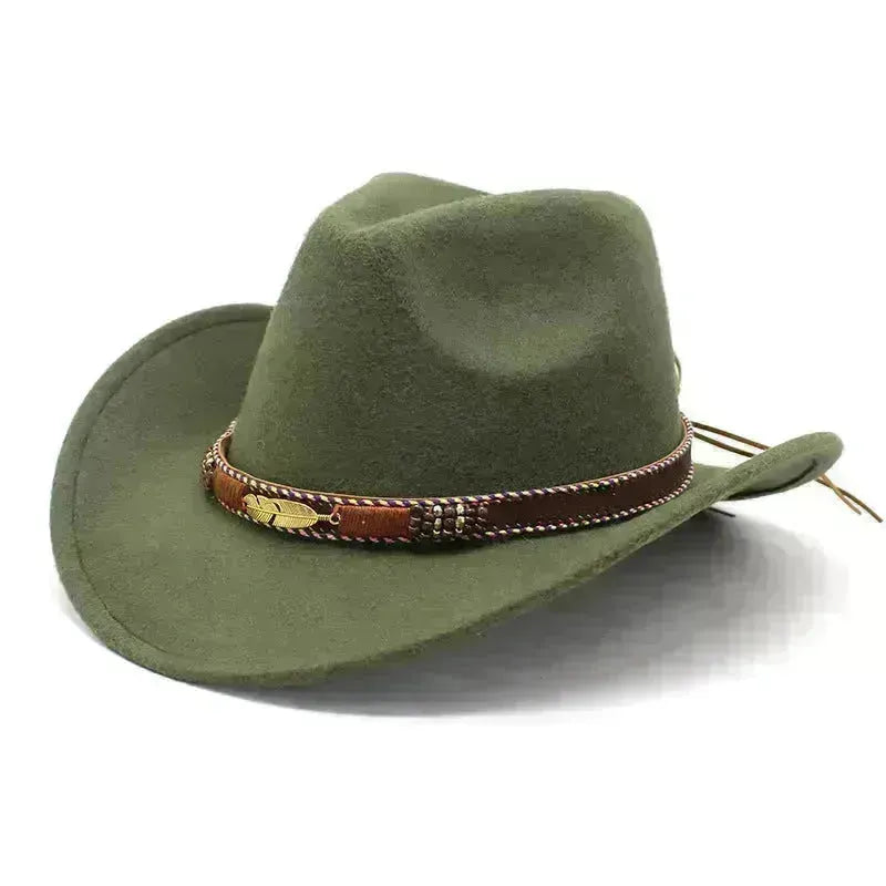Cappello da cowboy in metallo in metallo in metallo etnico