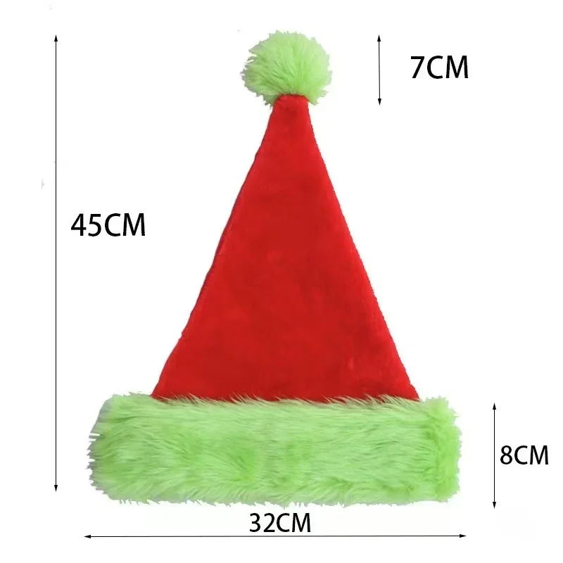 Plush Santa Hats Velvet Christmas Hat Thicken Plush Xmas Holiday Hat With Lined New Year Festive Party EX-STOCK Canada