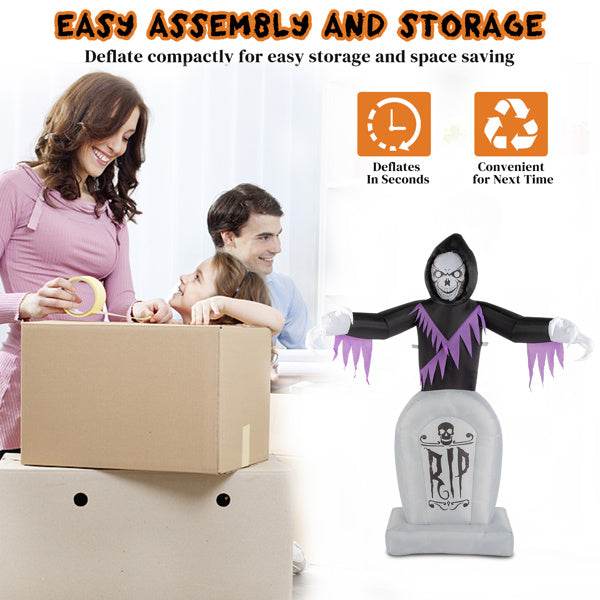 Grim Reaper And Grave, Halloween Inflatable Decoration 12V - EX-STOCK Canada