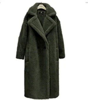 Plush Coat Ladies Long Lamb Coat Winter EX-STOCK Canada