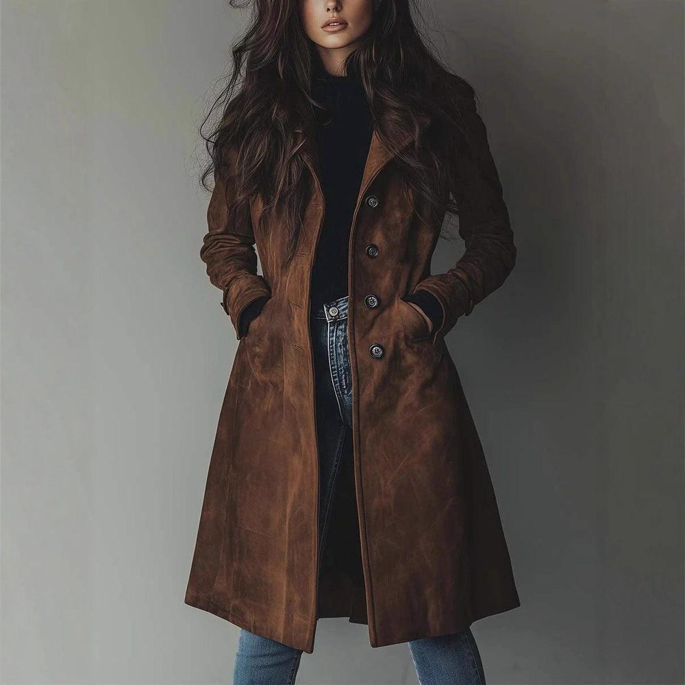 Abrigo largo estilo occidental para mujer para otoño e inviernoEX-STOCK Canada