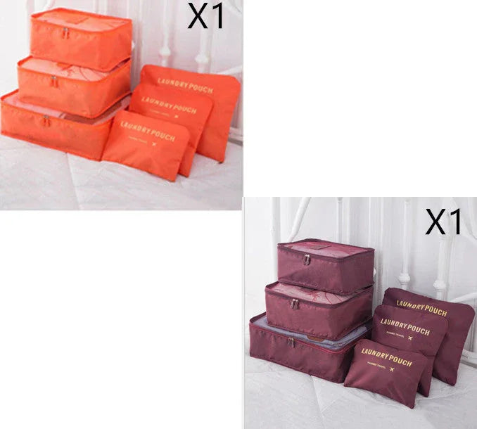 6 PCS Travel Storage Bag Set for Clothes Tidy Organizer EX-STOCK Canada
