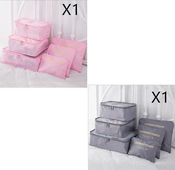6 PCS Travel Storage Bag Set for Clothes Tidy Organizer EX-STOCK Canada