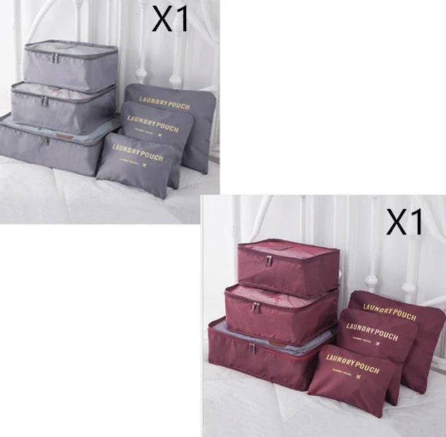 6 PCS Travel Storage Bag Set for Clothes Tidy Organizer EX-STOCK Canada