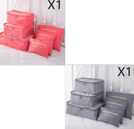 6 PCS Travel Storage Bag Set for Clothes Tidy Organizer EX-STOCK Canada