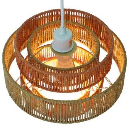 Dorset Pendant Lamp - White And Natural Terracotta - EX-STOCK Canada