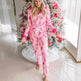 Christmas Pajamas Suit Christmas Tree Printed Long Sleeve Button Two-piece Set - EX-STOCK Canada