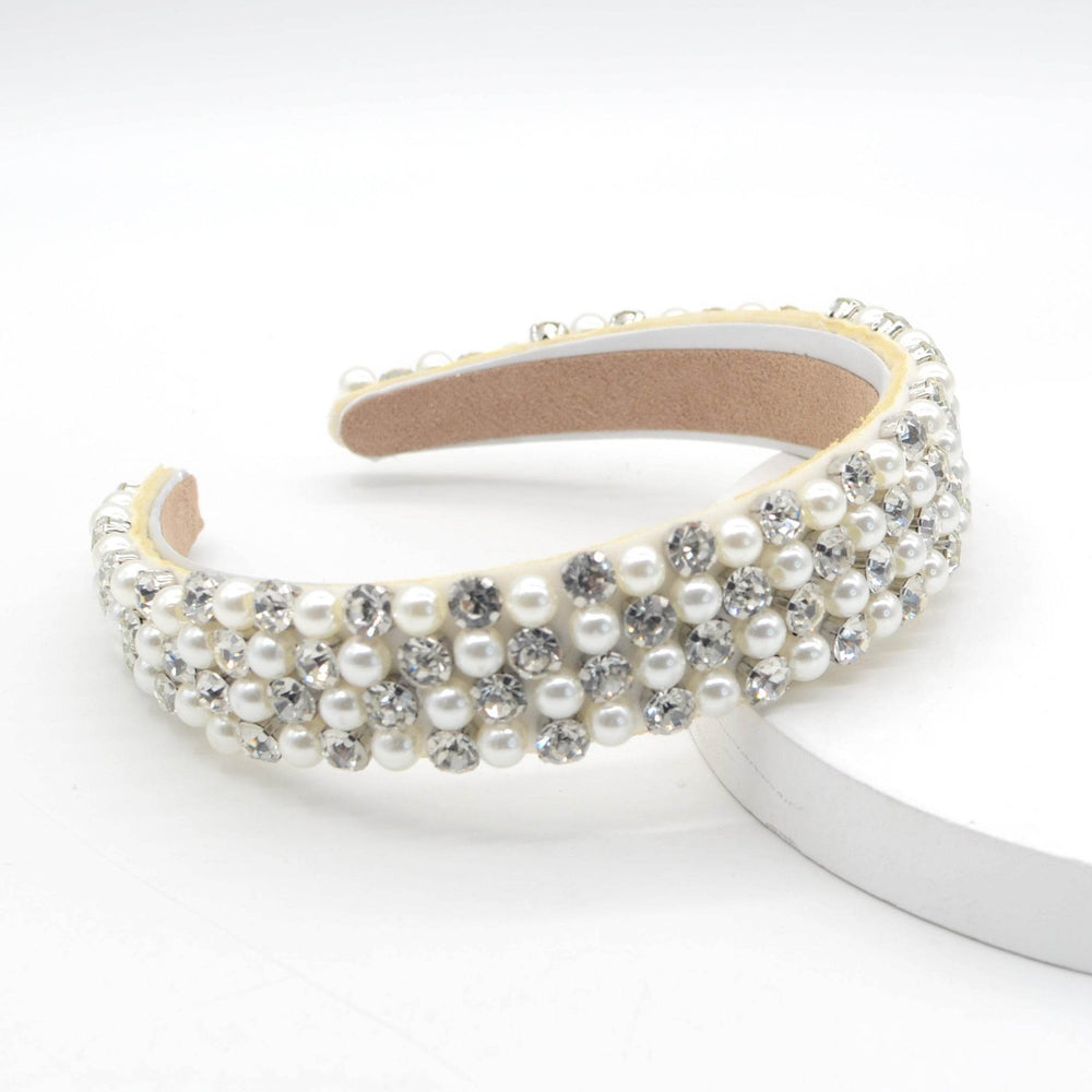 Elegant Baroque Rhinestone Pearl Headband - EX-STOCK Canada