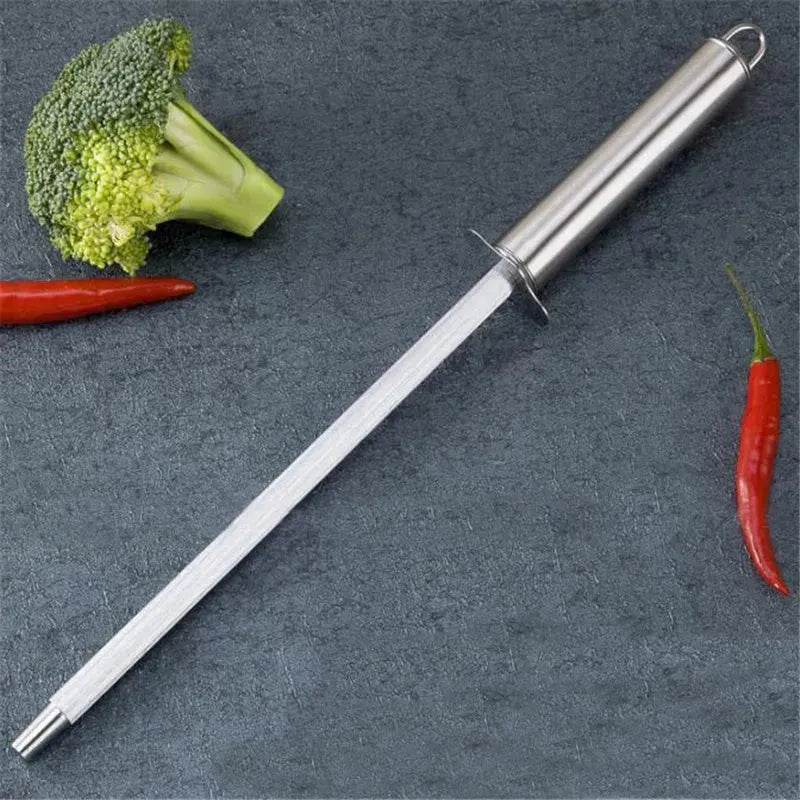 Stainless steel honing rod Household kitchen knife sharpener stick - EX-STOCK Canada