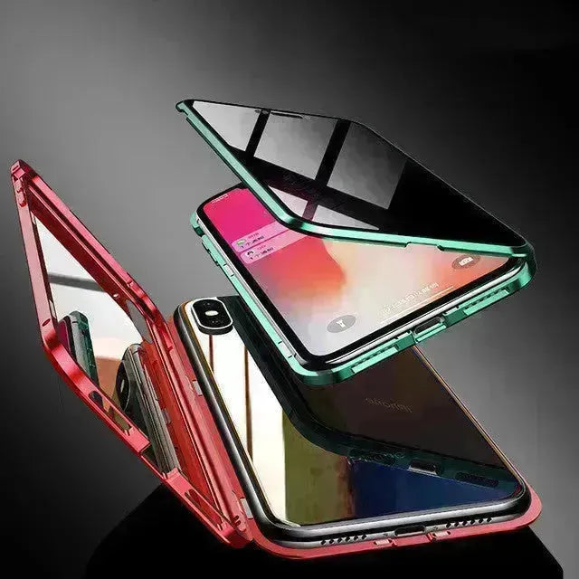 Étui de téléphone Anti-pip magnétique Protective Shell Magnetic Privacy Glass Case pour le téléphone