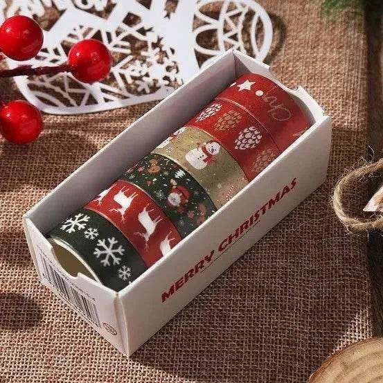 Creative Christmas Gift And Paper Adhesive Tape Journal Tape Christmas Decoration Material Cute Christmas Tape - EX-STOCK Canada