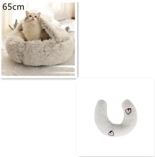 2 In 1 Dog And Cat Bed Pet Winter Bed Round Plush Warm Bed House Soft Long Plush Pets Bed Pet Products EX-STOCK Canada