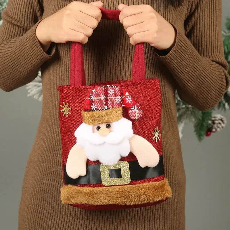 Christmas Candy Gift Tote Bag For Kids Funny Creative Santa Claus Elk Snowman Bear Handbag Small Christmas Tree Decoration Bags - EX-STOCK Canada