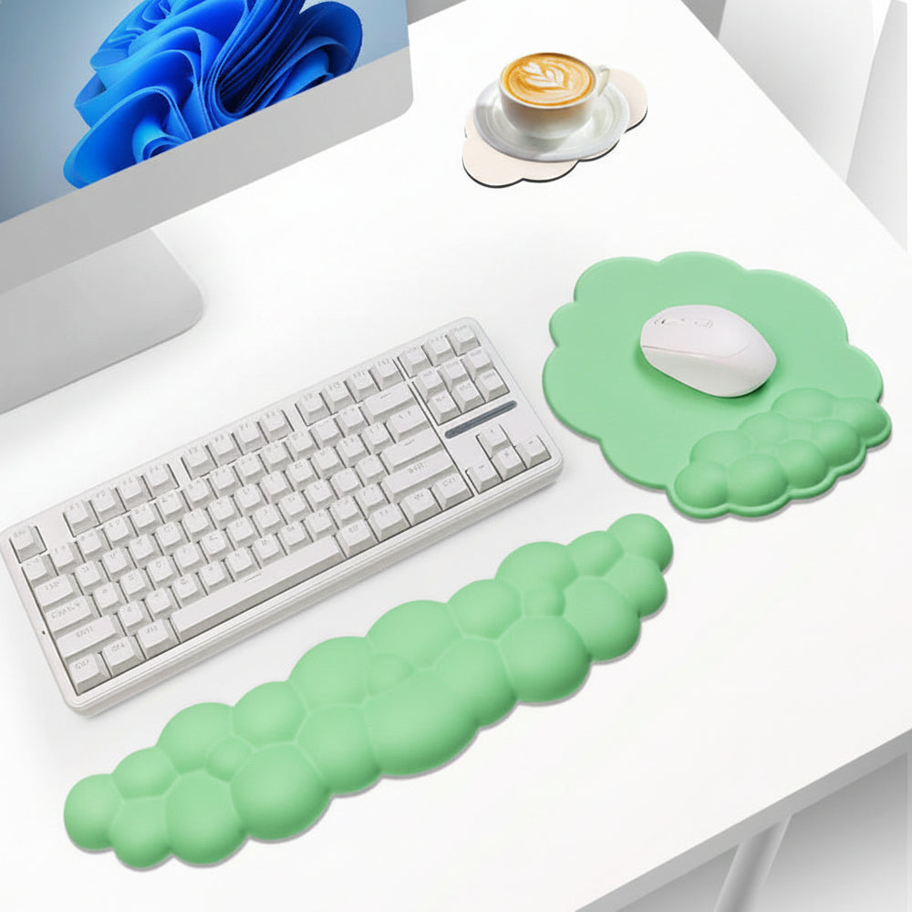 Repose-poignet en nuage pour souris – Support ergonomique antidérapant, 9 couleurs