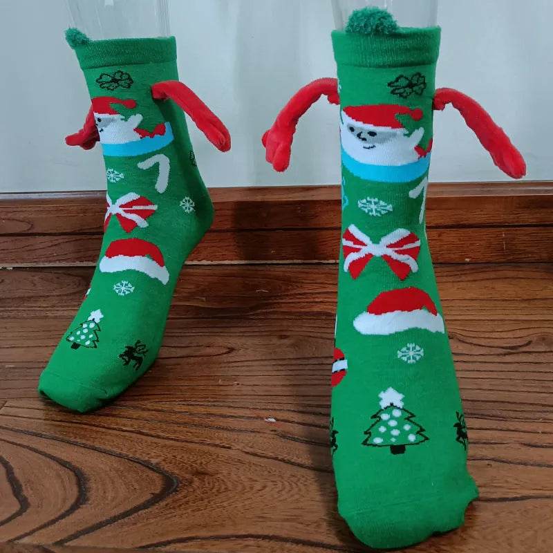 Christmas Stockings Autumn Winter Cotton Magnet Lodestone Hand Tube Socks - EX-STOCK Canada