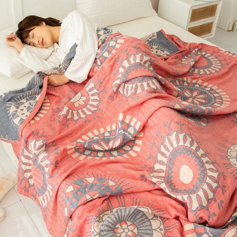 Couverture serviette en gaze de coton à quatre couches Couverture pour climatisation Couette fineEX-STOCK Canada