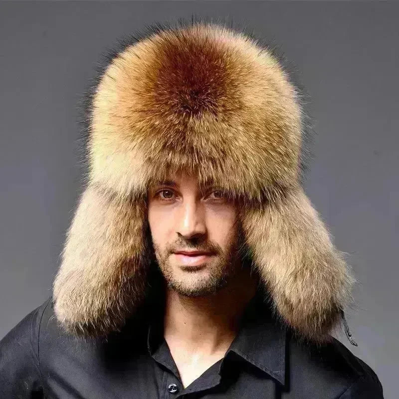 Locomotive Ushanka Men's Winter Thickened Outdoor Cold-proof Earmuffs Hat - EX-STOCK CANADA