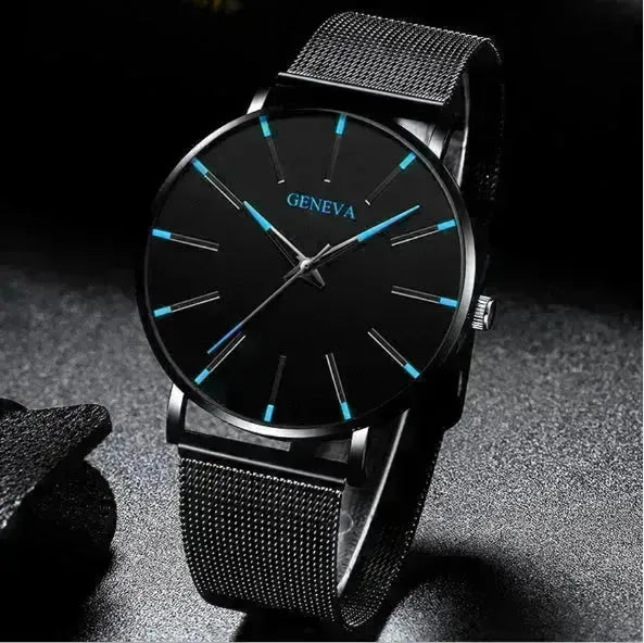 Montre à quartz en maille