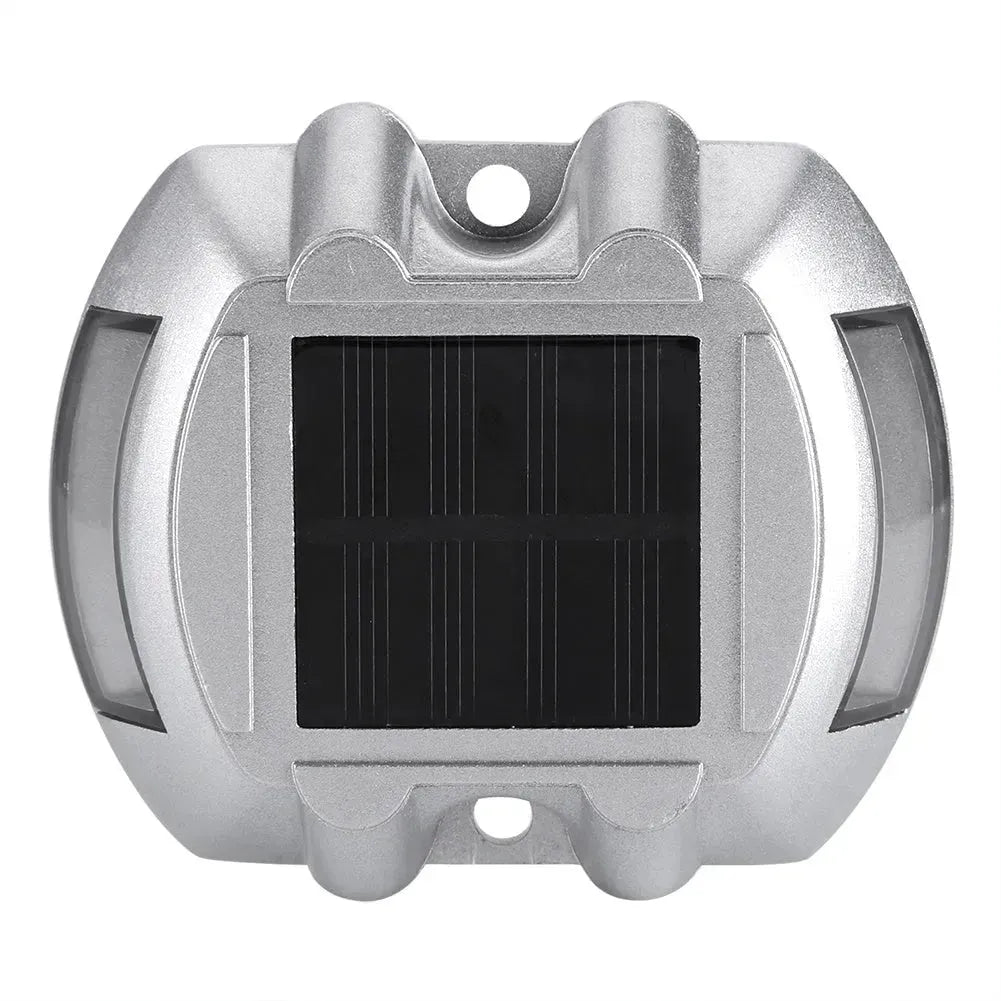 Aluminium Solar -Kraftgaste wasserdichte 6 LED -Lampe Außenstraße Auffahrt Hellgelb hellgelb