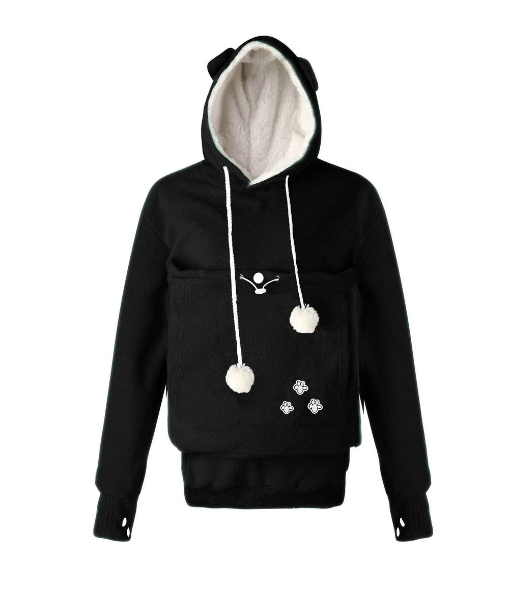 Women Embroidery Big Pocket Hoodie Pullovers Fall Winter Sweatshirt - EX-STOCK Canada
