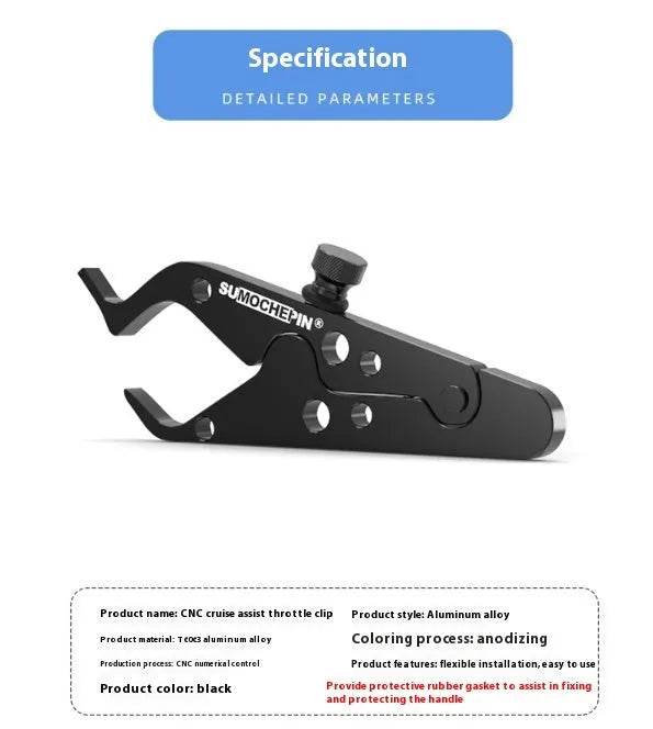 Motorcycle Throttle Grip CNC Aluminum Lock Assist Retainer Universal Cruise Control Bike Throttle Wrist Grip Handle Bar - EX-STOCK Canada