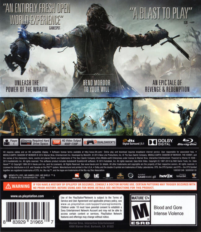 Middle-Earth: Shadow of Mordor