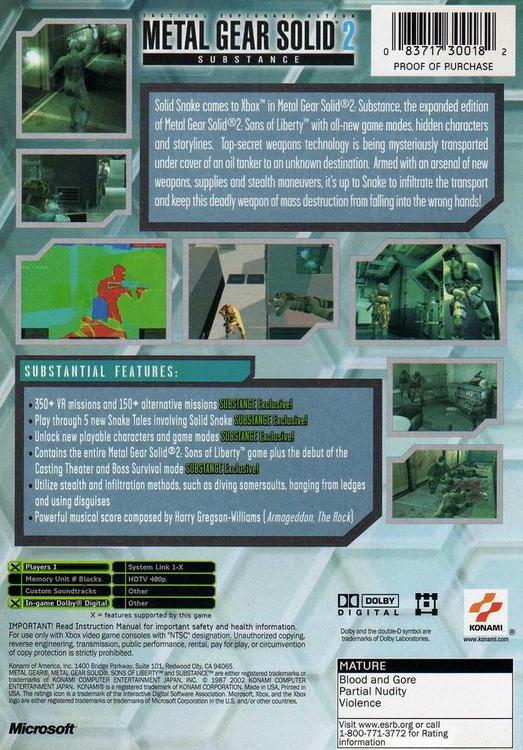 Metal Gear Solid 2: Substance
