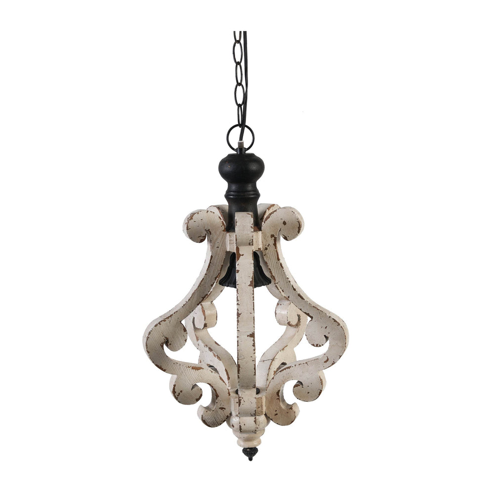 Farmhouse Chandelier, Dilapidated White Chandelier French Country Wood Chandelier For Living Room Foyer, Bulb Not Included - EX-STOCK Canada