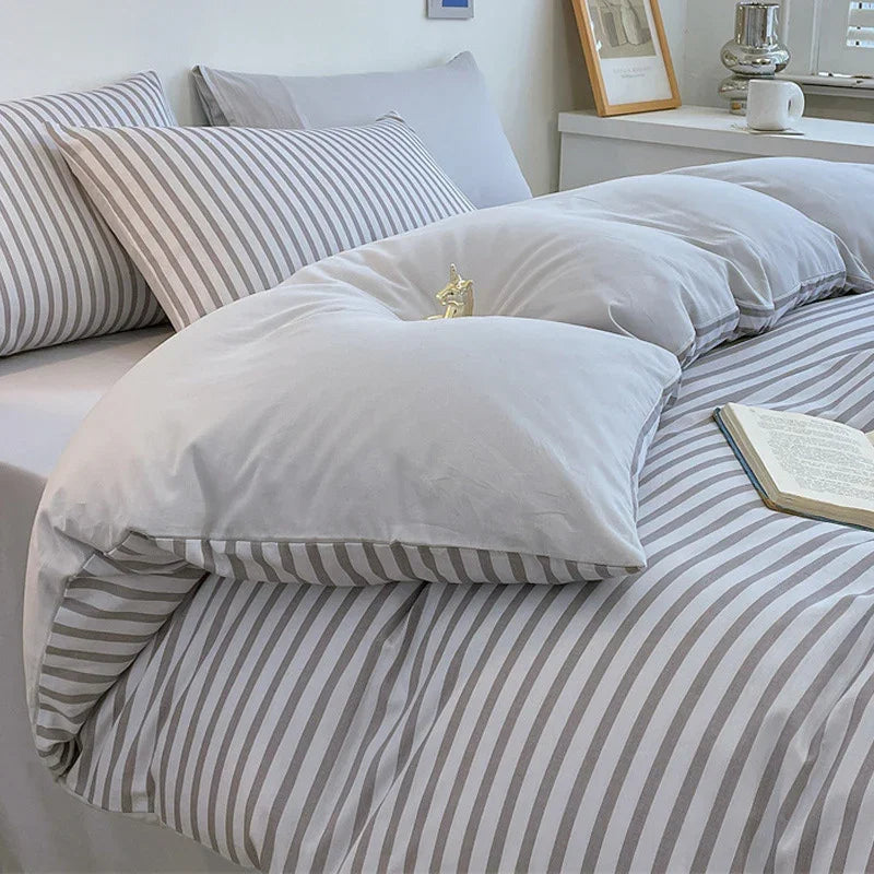 Pure Cotton Class A Four-piece Quilt Cover Household Pure Cotton Bed Sheet Duvet Cover EX-STOCK Canada