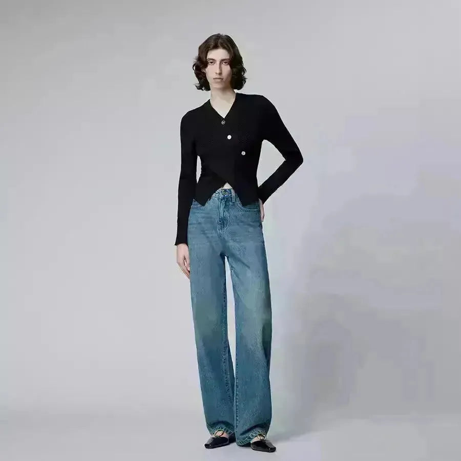 Fashion American rétro nouveau jean baggy pantalon femmes