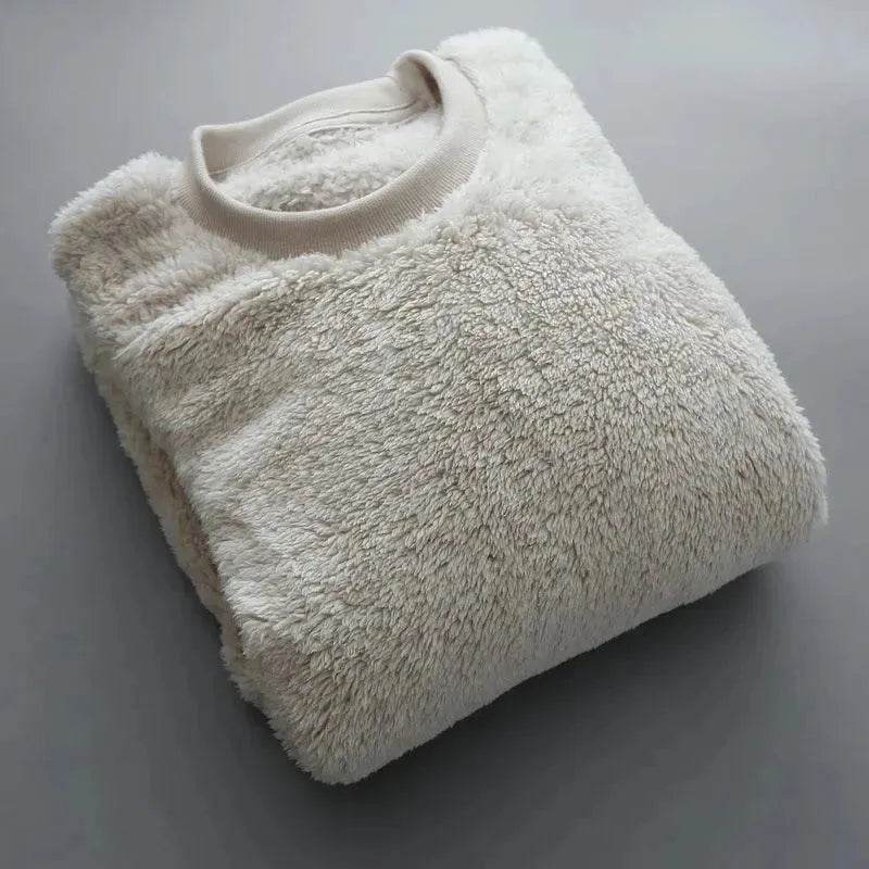 Autumn And Winter Plush Fuzzy Crewneck Pullover top for male - EX-STOCK Canada
