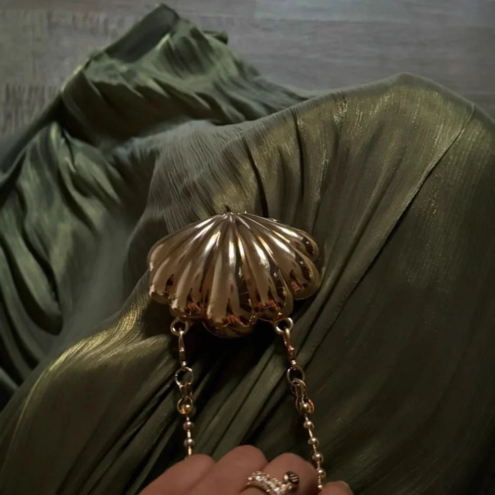 European And American Middle East Pleated Ribbon Shiny Evening Dress EX-STOCK Canada