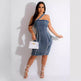European And American Fashion Sleeveless Suspenders Elastic Denim Stitching fitted Dress - EX-STOCK Canada