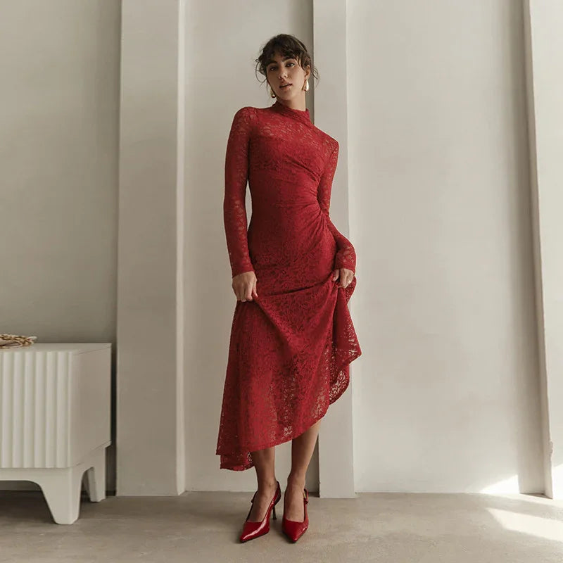 Lace Long Sleeve Dress Plus Suspenders For Women EX-STOCK Canada