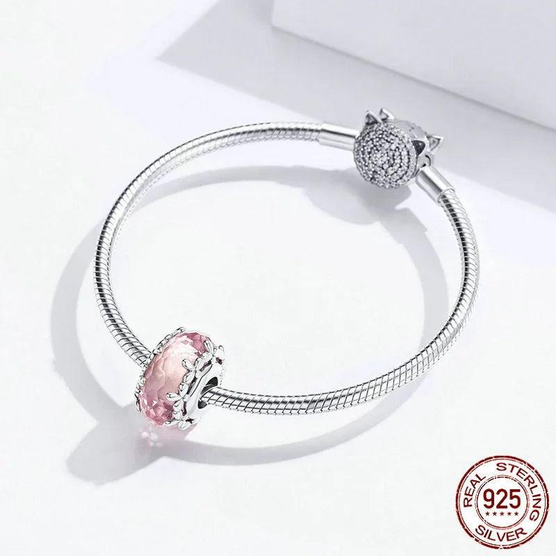 Perles en argent sterling DIY S925 surface taillée Perle en verreEX-STOCK Canada